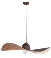 Lampe à suspendre brune cuivre E27 Moderne...