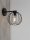 Wandlampe Metall E27 Schwarz Kugel Schirm RASHA