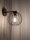 Wandlampe Metall E27 Schwarz Kugel Schirm RASHA
