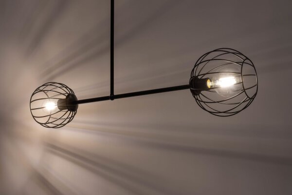 Deckenlampe E27 Schwarz Metall Esstisch RASHA