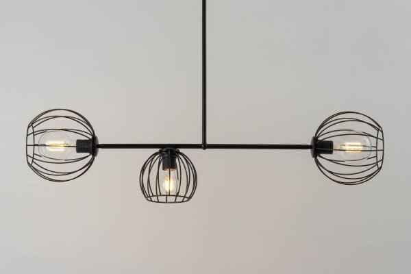 Deckenlampe Schwarz Metall E27 Retro Design RASHA