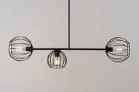 Plafonnier noir métal E27 design rétro RASHA