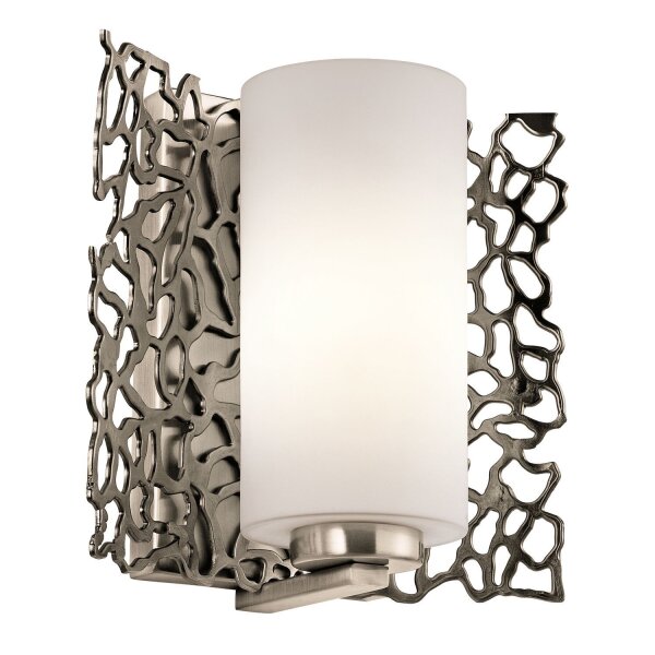 Wandlampe RINA in Zinn Weiß B:19cm Modern Lampe