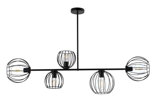 Deckenleuchte Schwarz Retro Design E27 Metall
