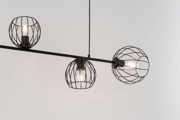 Lampe à suspendre métal E27 noir salle à manger salon
