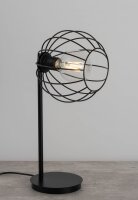 Tischleuchte Schwarz Metall 48 cm E27 Retro Design