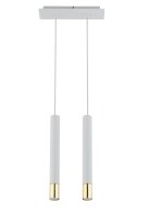 Suspension Blanc Or Métal Moderne...