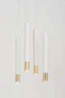 Pendelleuchte Weiß Gold Modern Metall Esstisch THEANO