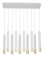 Suspension Blanc Or Moderne M&eacute;tal grand 10...