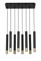 Suspension Noir Or Grand Métal Moderne THEANO