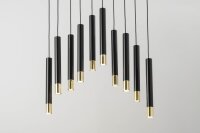 Hängeleuchte Metall Schwarz Gold Modern THEANO