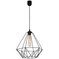 Pendelleuchte Retro Metall Schwarz geometrisch &Oslash;35cm
