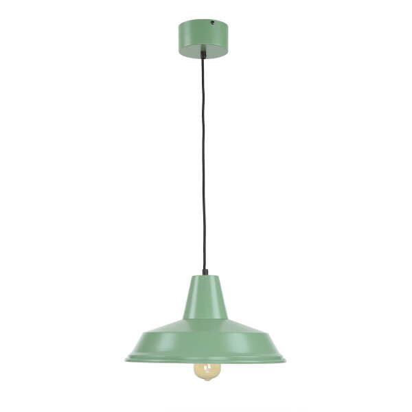 Lampe à suspendre métal ronde Ø36cm vert cuisine table à manger