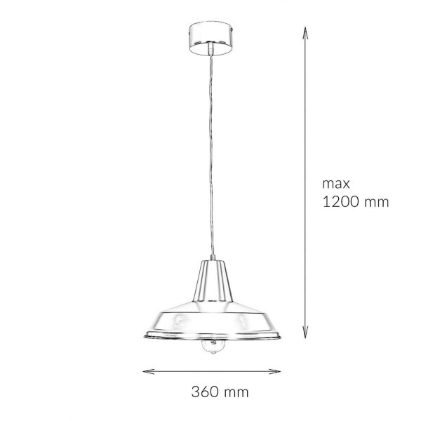 Lampe à suspendre Rouge Métal Vintage Mid Century Design