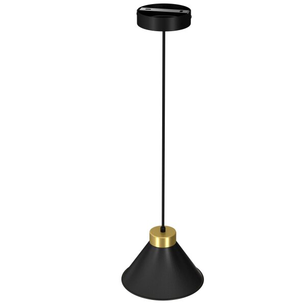 Lampe à suspendre Noir Or Métal E27 Table de salle à manger RIAN