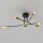 Deckenlampe Metall Vintage E27 Schwarz Gold AQUIB