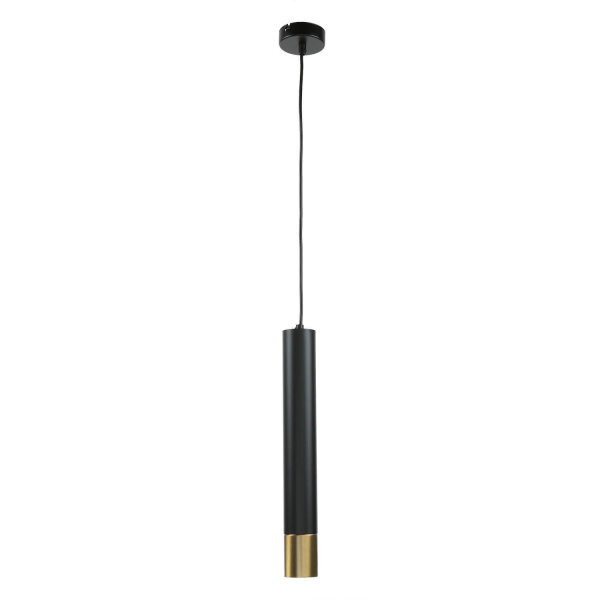 Hängeleuchte Metall Zylinder Schwarz Gold Modern GU10