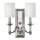 Wandlampe LUANA in Nickel B:39cm 2-flmg Lampe