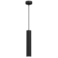 Suspension Noir M&eacute;tal Cylindre GU10 &eacute;troit