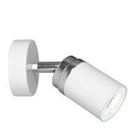 Aufbaustrahler Schwenkbar Modern Wei&szlig; Chrom Wand