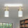 Spot de plafond Métal Moderne Blanc Or 2 flammes