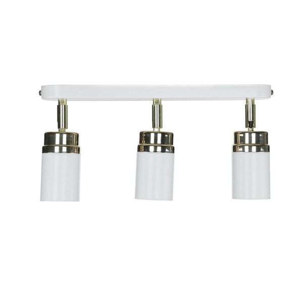 Spot Strahler Decke Weiß Gold 3x GU10 Metall EVIE