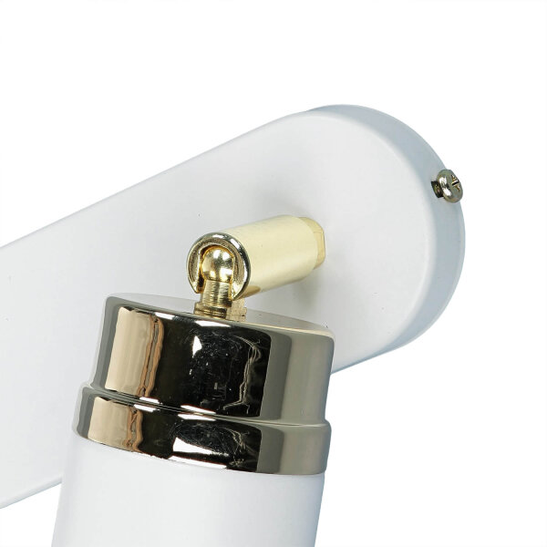 Spot Strahler Decke Weiß Gold 3x GU10 Metall EVIE