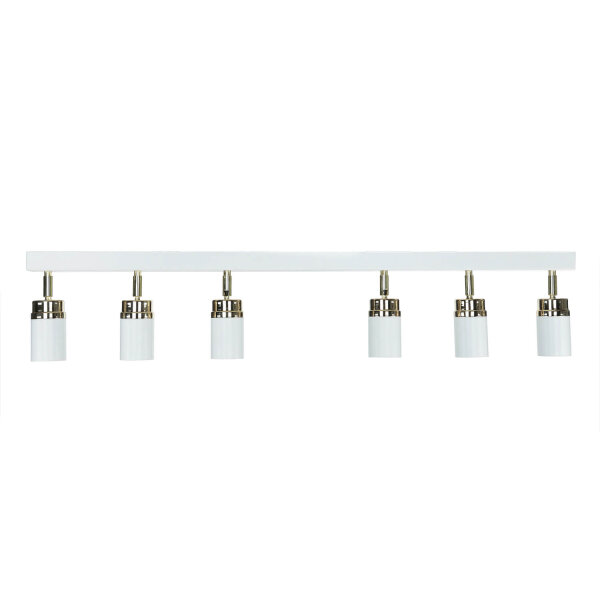 Strahler Weiß Gold 90 cm 6-flammig GU10 Metall