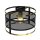 Elegante Deckenleuchte Modern rund 30 cm Schwarz Gold