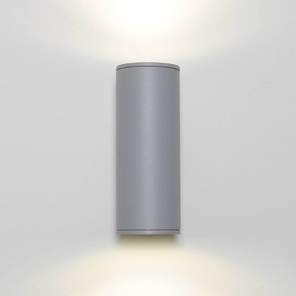 Lampe dextérieur Gris Up Down Aluminium Verre Façade Maison