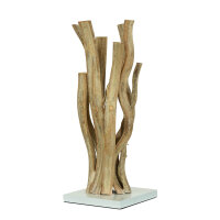 Lampe de table en bois flotté 40 cm E14 Artisanat...