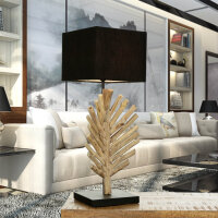Lampe de table bois flotté tissu 69 cm E27...