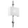 Wandlampe MERLE Nickel Antik Wei&szlig; B:29cm Leuchte