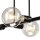 Lampe de plafonnier salon métal noir pour 8x E27