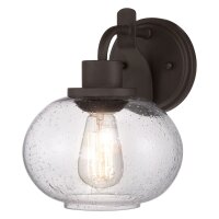 Applique salle de bain m&eacute;tal verre L:20cm Lampe...