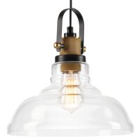 Suspension industrielle Vintage Verre Abat-jour E27