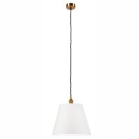 Suspension Blanc Tissu Abat-jour Ø 30 cm Vintage