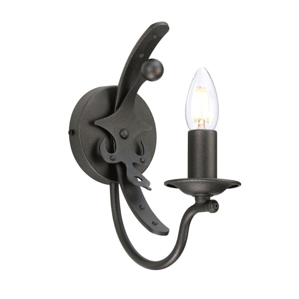 Applique CAMELOT 10 Graphite L:10cm Rustique Lampe