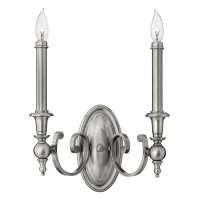 Wandleuchter CANDELA 16 in Nickel 2-flmg Lampe