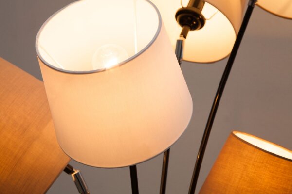 Wohnzimmer Stehlampe Modern Weiß Braun Beige LEVELS