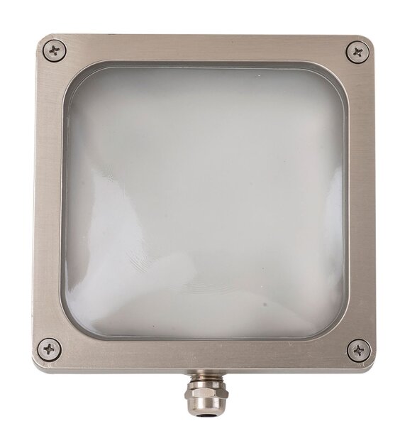 Applique murale extérieure en nickel carré IP64 laiton véritable