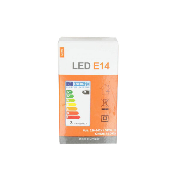 LED Leuchtmittel E14 3 Watt 2800 K warmweiß - LM10047