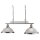 Lampe &agrave; suspendre BISTRO en argent 76cm