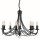 Lustre en noir mat 8-flmg.