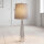 Design Bodenlampe Metall Stoff in Nickel Dunkelgrau