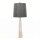 Design Bodenlampe Metall Stoff in Nickel Dunkelgrau