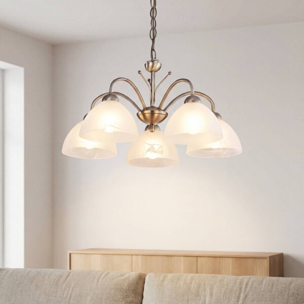Intemporel Plafonnier 5-flmg. couleur laiton