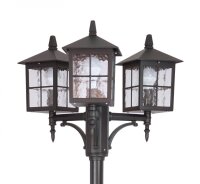 Luminaire de chemin rustique noir 180-280cm IP43 E27