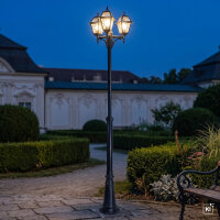 Candélabre MERKSEM Noir 185-285cm Rustique 3x