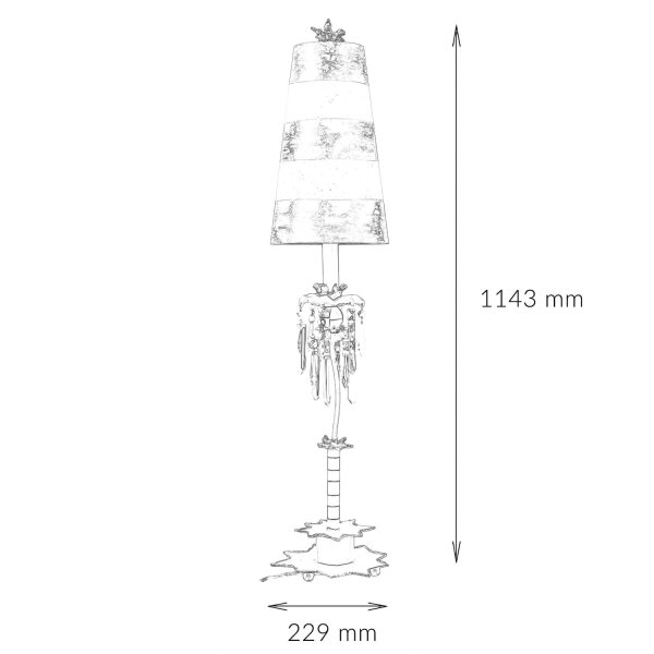 Niedrige Stehleuchte SELVA modernes Design 114cm